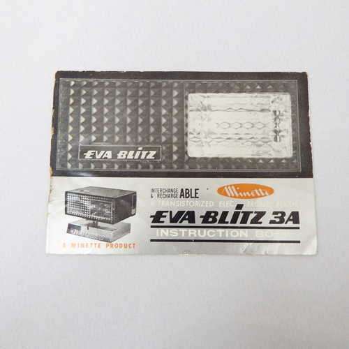 Minette Transistorized Electronic flash  Eva Blitz 3A instruction manual