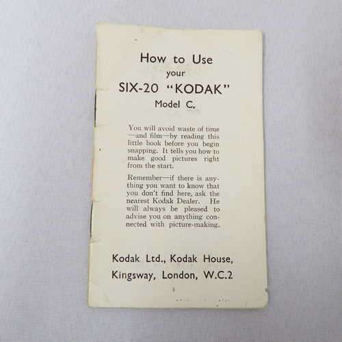 How to use your six-20 `Kodak` model C instruction manual
