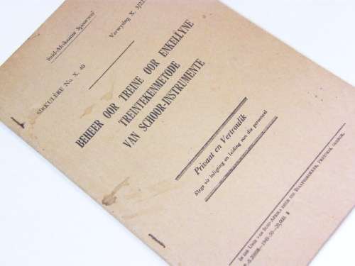 South African Railways - Beheer oor treine oor enkellyne - sirkulere no. x.40