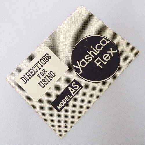 Directions for using Yashica Flex Model AS