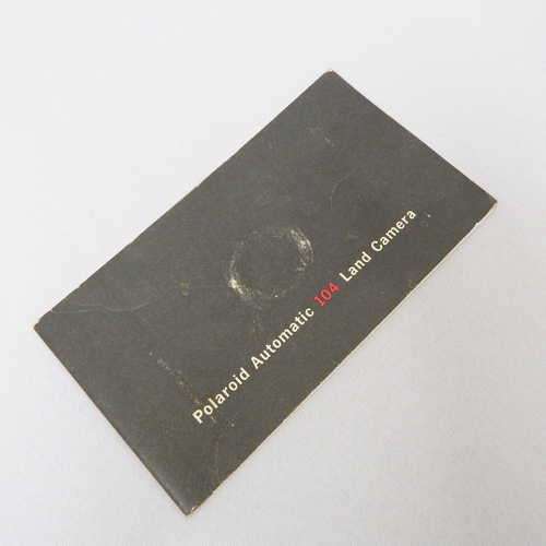 Polaroid Automatic 104 Land Camera instruction manual