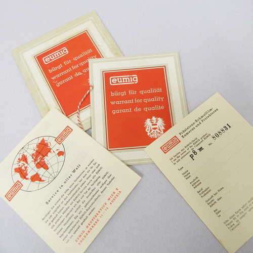 Eumig warrant for quality booklet