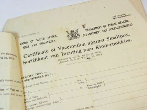 Vaccination certificate notice for Maureen Claudette Inglis 1931 - certificate uncomplete