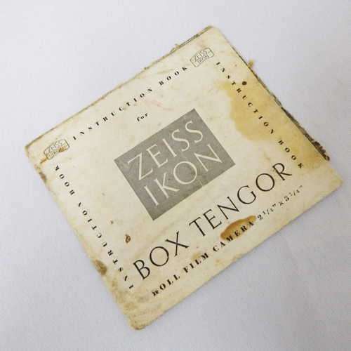 Zeiss Ikon Box Tengor role film camera instruction manual