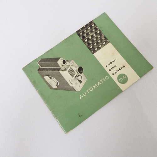 Automatic Kodak Cine camera f/1.9 instruction manual