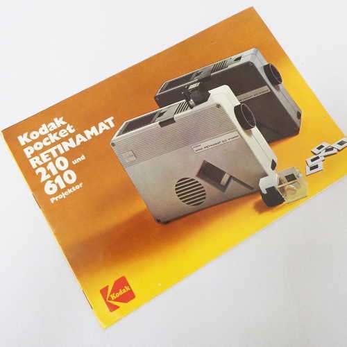 Kodak pocket Retinamat 210 and 640 projector instruction manual