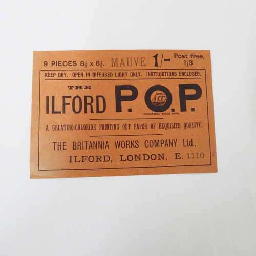 The Ilford P.O.P. a gelatino - chloride printing out paper of exquisite quality advertisement