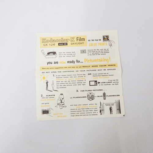 kodacolor -Xfilm CX 126 (ASA 80) Instructional leaflet
