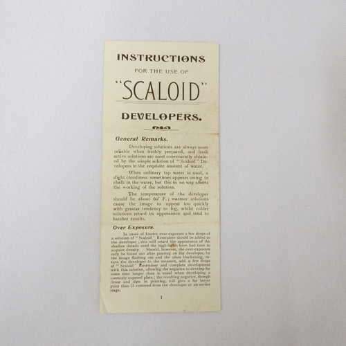 `Instructions for the use of Scaloid developers` booklet
