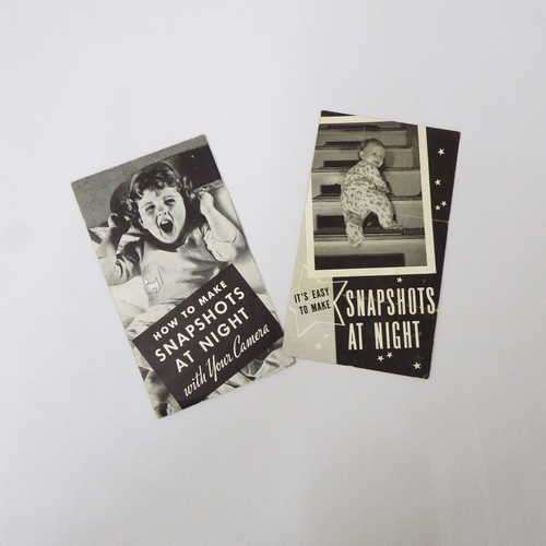 Lot of 2 `How to make snapshots at night with your camera` brochures