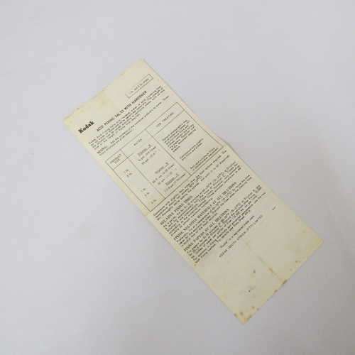 Kodak Acid fixing salts with Hardener mixing information sheet