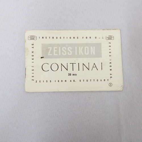 Zeiss Ikon Continai 35 mm instruction manual