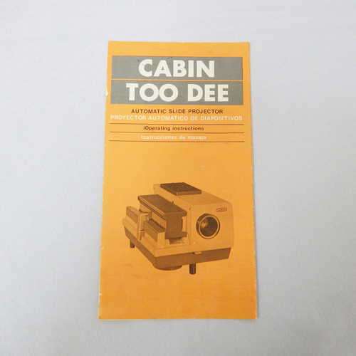 Cabin too bee automatic slide projector operating manual