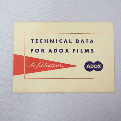 Technical Data for Adox Films