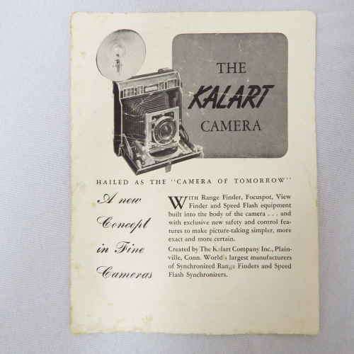 The Kalart camera information brochure