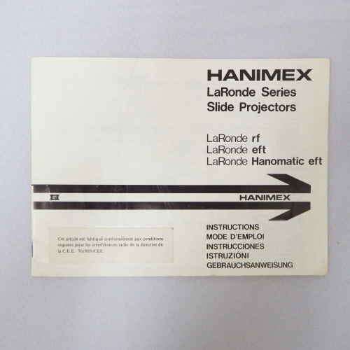 Hanimex slide projectors LaRonde series - instruction manual