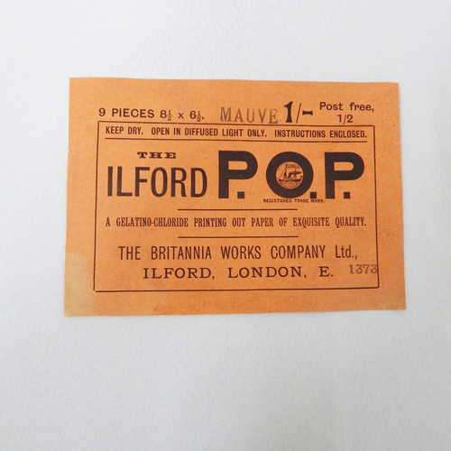 The Ilford P.O.P,  a Gelatino-chloride printing out paper of exquisite advertisement