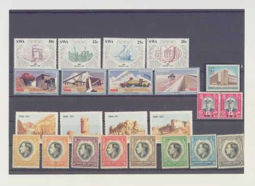 Lot of 23 South West Africa mint stamps - some hinged