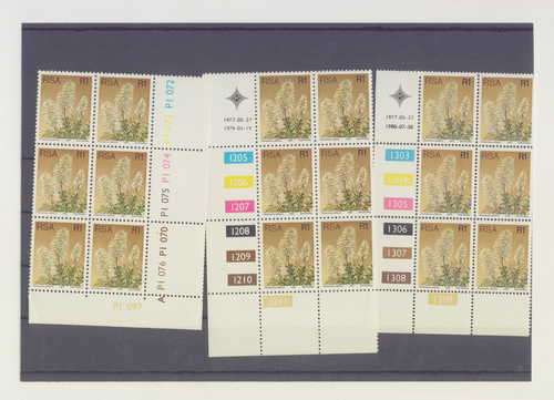 Lot od 3 control blocks - R1 Stamps - 1977, 1979, 1980