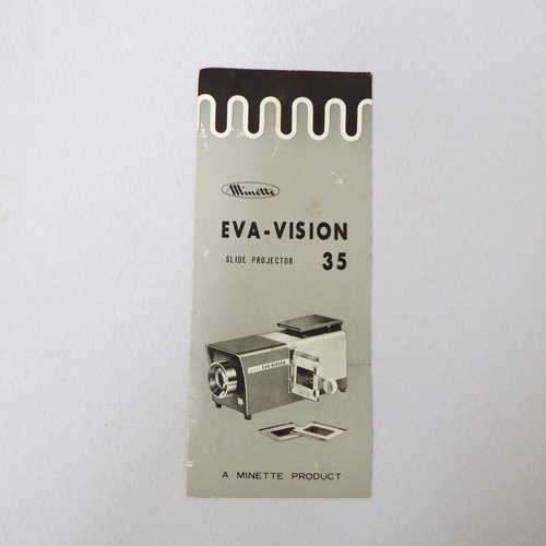 Minette Eva-vision slide projector 35 instruction manual
