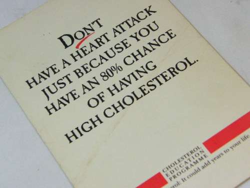 Vintage Cholesterol education programme advert