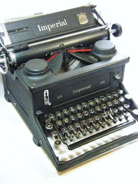 Vintage Imperial model 55 typewriter used by Cape Times - circa 1974