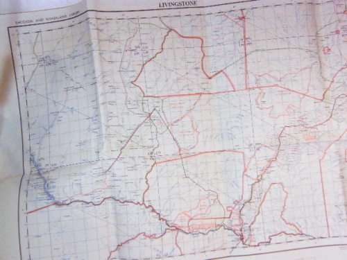 1957 Map of Livingstone - Rhodesia and Nyasaland