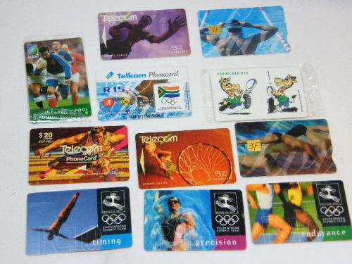 Lot of 11 sport themed phonecards - SHOP CLOSING SALE