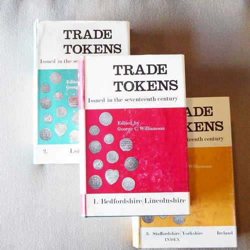 Full set of 3 volumes of Trade Tokens issued in the seventeenth century - Sold as a lot