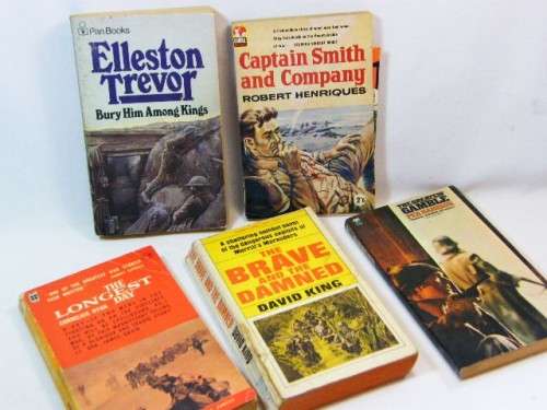 Lot of 5 war themed story books - softcover