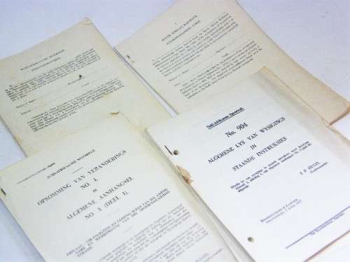 SA Railways booklet with instructions and summary of changes - 1960 and 1965