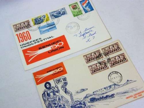 Pair of Union Festival 1960 commemorative covers - South Africa