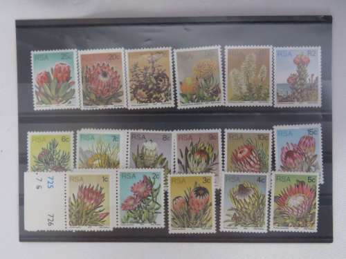 SACC 418-434 mint stamps - Proteas third def. issue