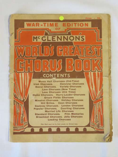 War-time edition of McGlennon`s world`s greatest chorus book