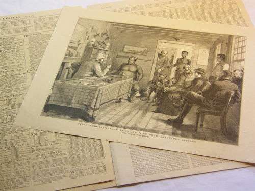 Lot of 4 pictures from The Graphic Newspaper - dated 1879, 1881 and 1885