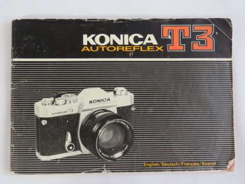 Konica Autoreflex T3 camera instruction booklet