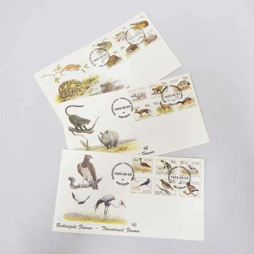 Set of 3x first day covers 6.1a, 6.1b, 6.1c - Threatened Fauna