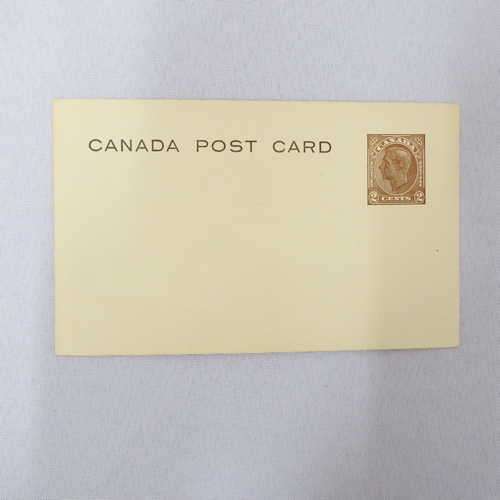 Canada postal stationary postcard with George 6 pre printed 2 cent stamp