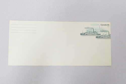 Canada postal stationary with 30 cents franking with steamers - green ± 1950`s