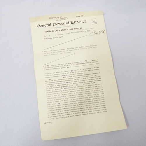 1941 Lawyer`s Power of Attorney with Revenue stamps - done by Albert F Mckay of Durban North