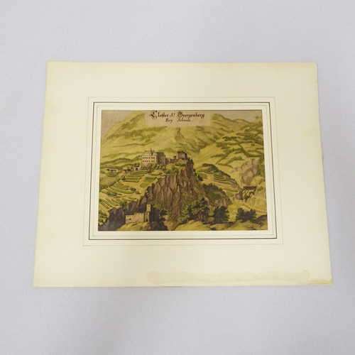 Hand coloured engraving from ± 1720 - Excellent condition - Elofter St. Beorgenberg - Bey Schwatz