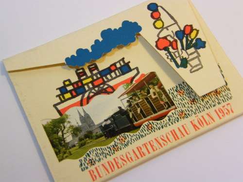 German Country Garden show Cologne 1957 postcard booklet