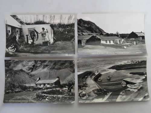Lot of 4 Tristan da Cunha photo postcards by Shibli - Unused with 1971 cancellation