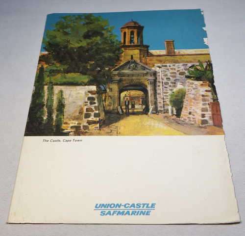 Union Castle - SAFMARINE  RMS Pendennis Castle 1968 dinner menu