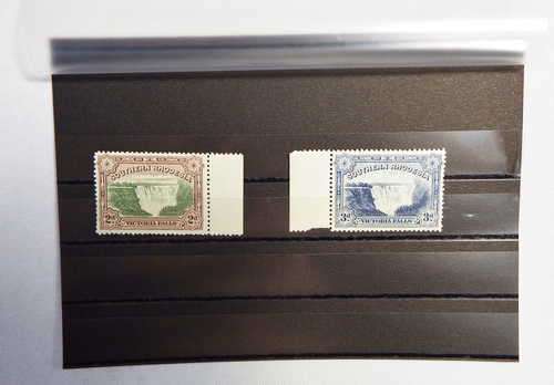 Southern Rhodesia SG 29 and SG 30 mint stamps Victoria Falls