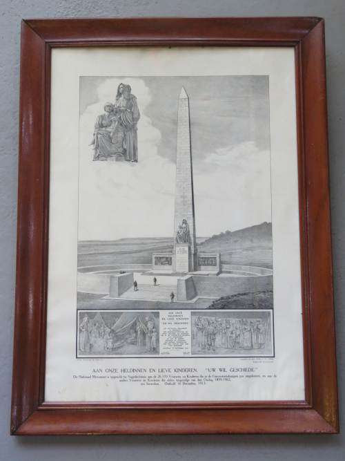 Vrouemonument rare print with comments by curator of museum - Excellent condition