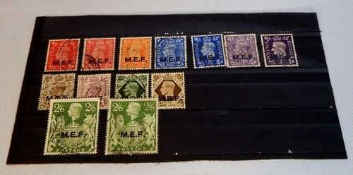 Lot of 13 Middle East Forces stamps