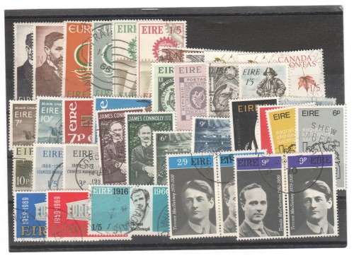 Lot of 38 old Irish stamps