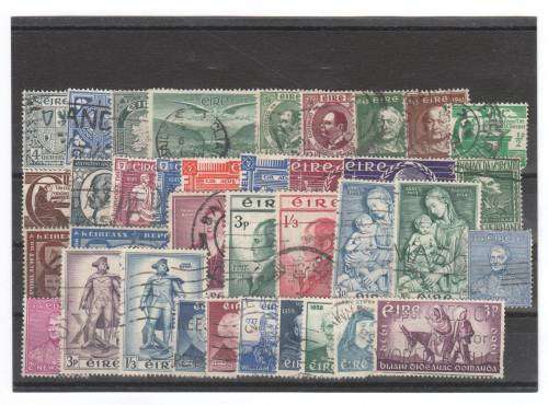 Lot of 36 old Ireland stamps - Some with high value