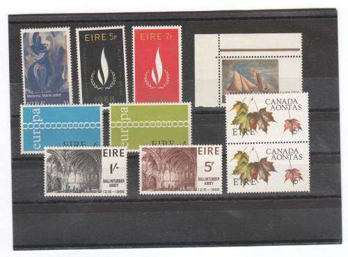 Lot of 10 mint stamps 1960`s